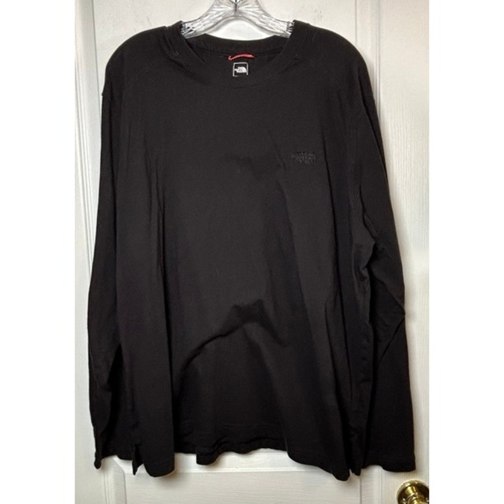 The North Face Men's Black Long Sleeve Logo T-shirt XXL Cotton
